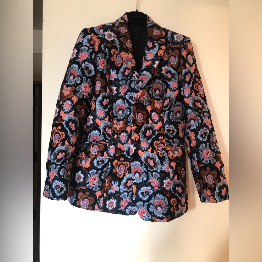 Theory Floral Jacquard Riding Jacket
